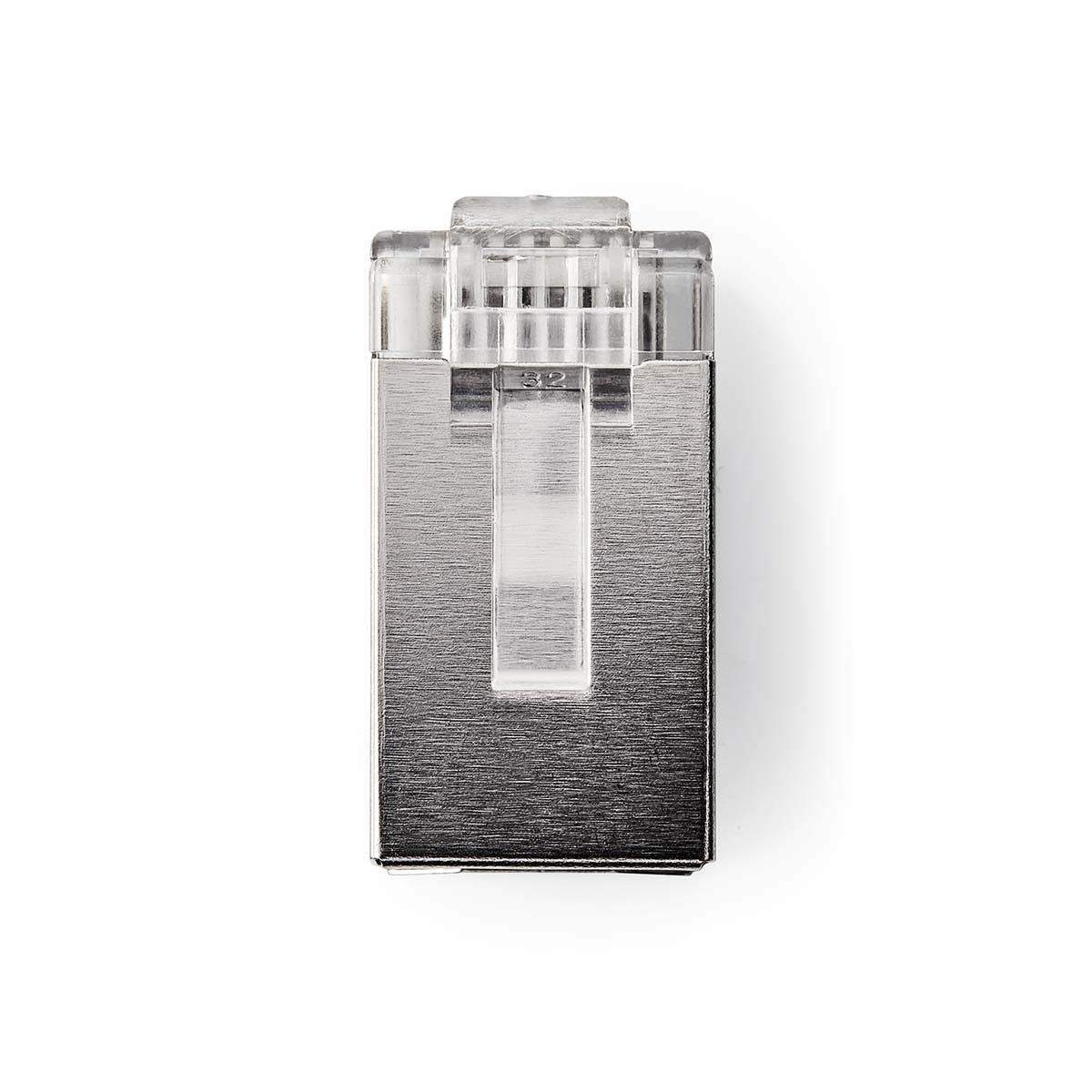 RJ45-stik | Han | Solid UTP CAT6 | Lige | Guldplateret | 10 stk. | PVC | Gennemsigtig | Plastikpose