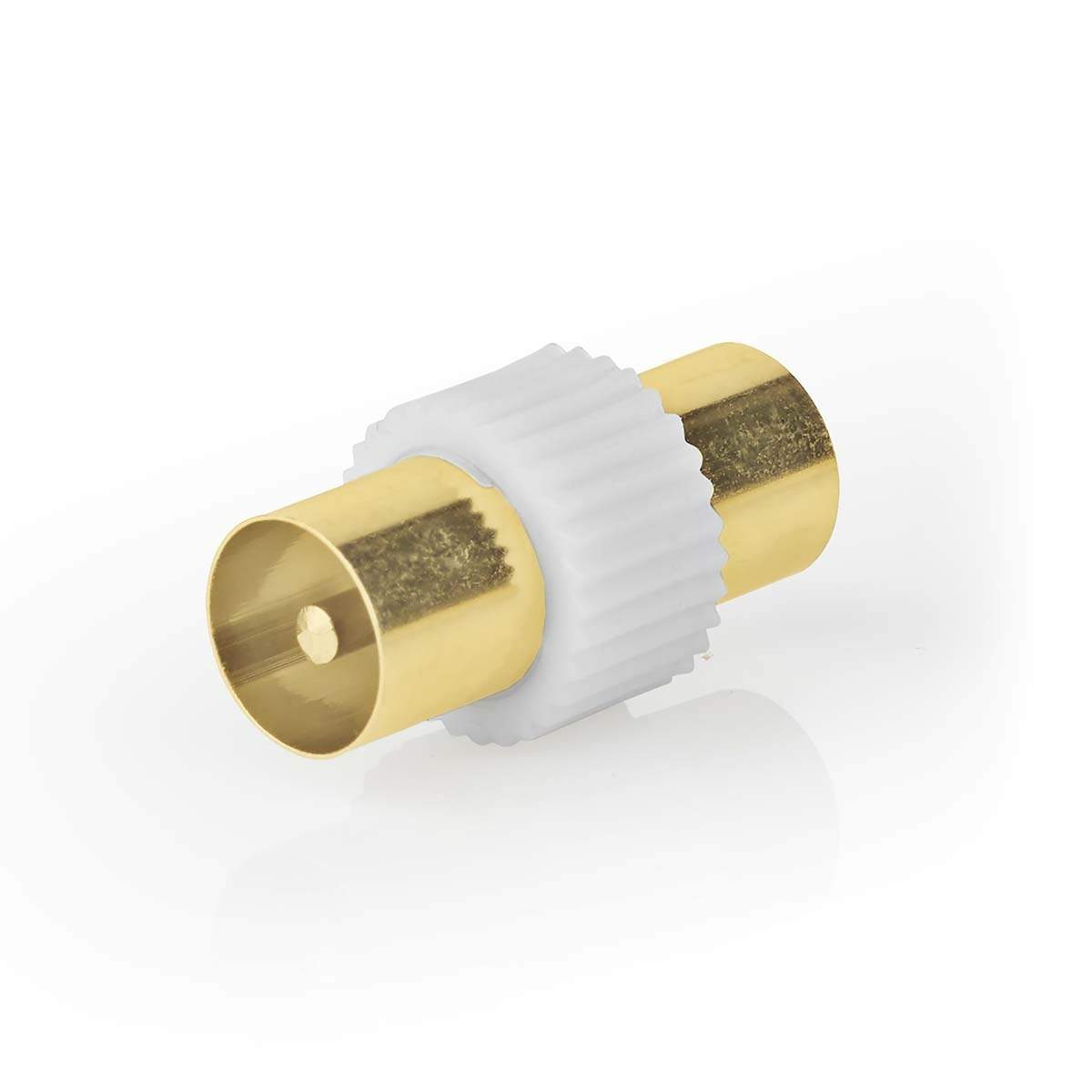 Satellit & Antenne adapter | Coax Han | Coax Han | Nikkelplateret | 75 Ohm | Lige | Metal / Plastik | Hvid | 1 stk. | Window Box