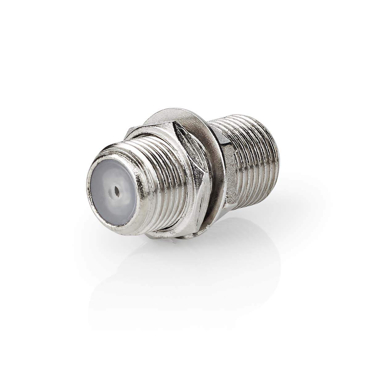Satellit & Antenne adapter | F Hun | F Hun | Nikkelplateret | 75 Ohm | Lige | Metal | Sølv | 1 stk. | Box