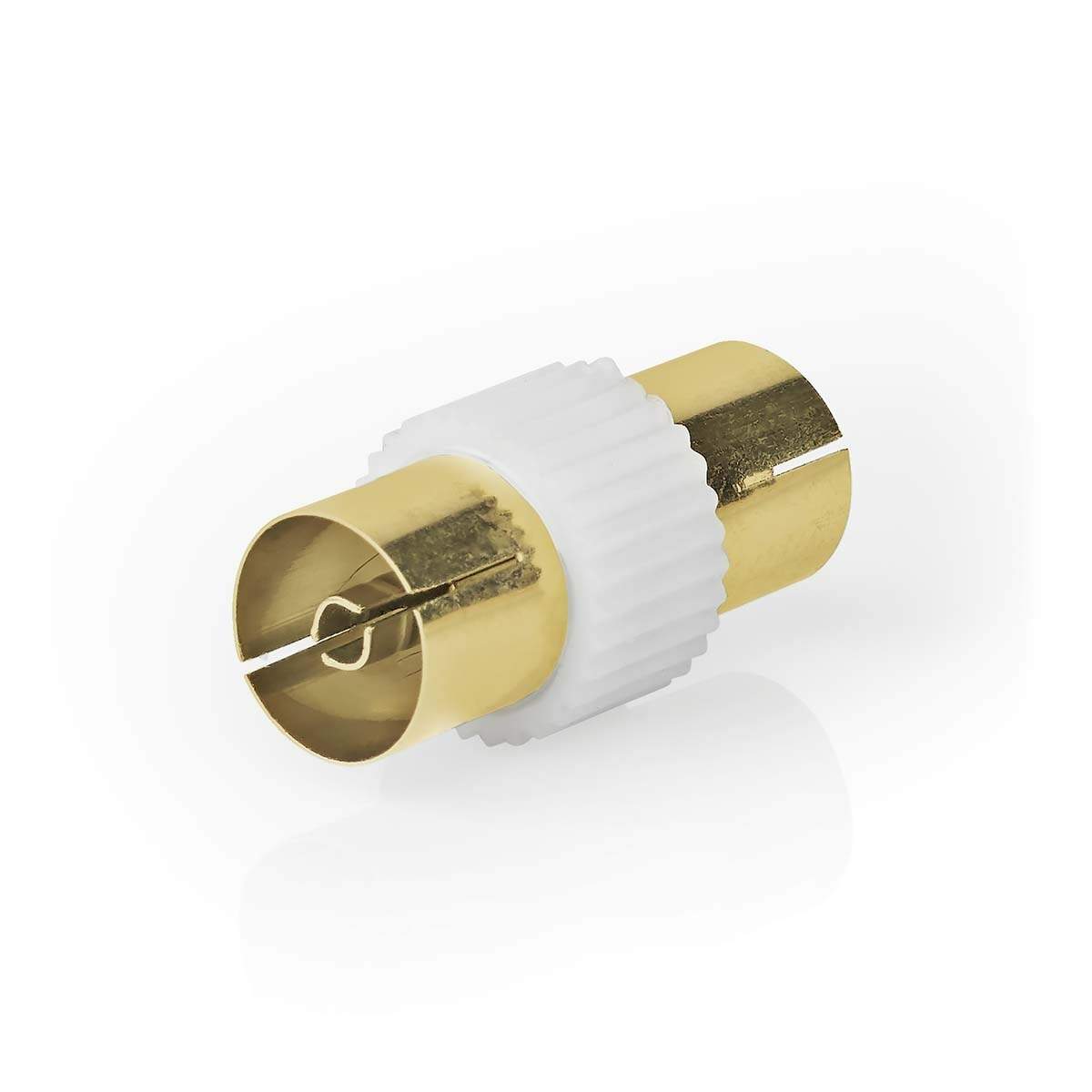 Satellit & Antenne adapter | IEC (Coax) Hun | IEC (Coax) Hun | Nikkelplateret | 75 Ohm | Lige | Metal / Plastik | Hvid | 1 stk.