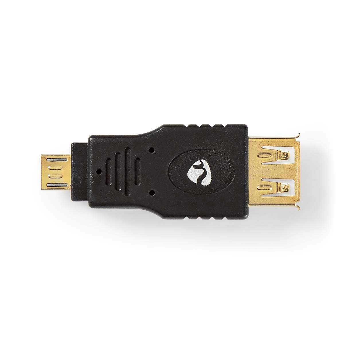 USB Mikro-B Adapter | USB 2.0 | USB Micro-B han | USB-A Hun | 480 Mbps | Guldplateret | PVC | Antracit | Box