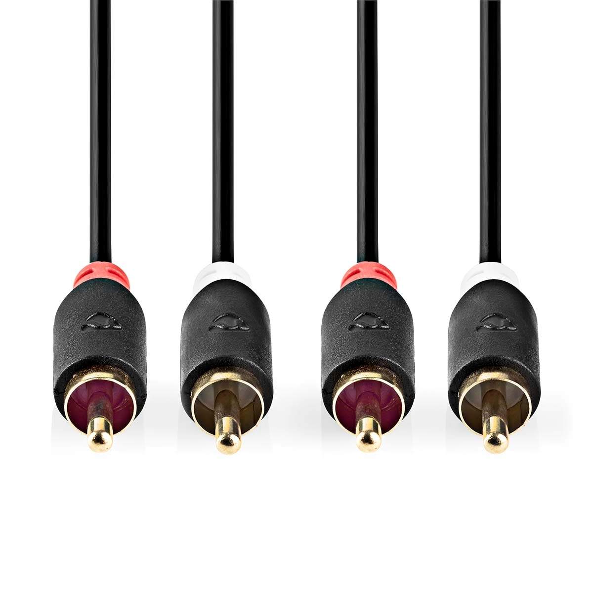 Alternativ bild 1 för Nedis CABW24200AT10, 2 x RCA, 2 x RCA, Kopparklätt stål, 1 m, Antracit