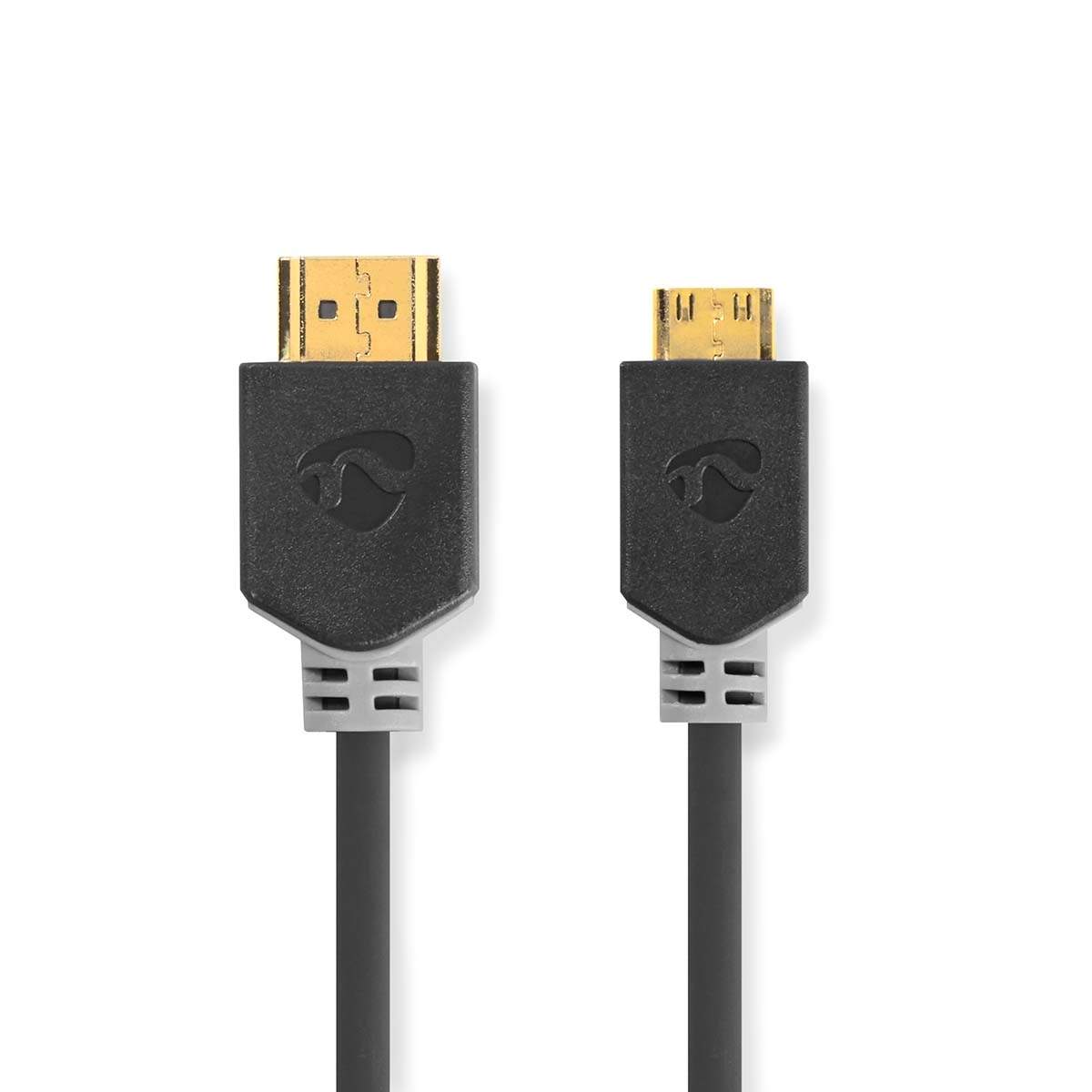 Nedis - High Speed HDMI ™ kabel med Ethernet | HDMI™ Stik | HDMI™ Mini-stik | 4K@60Hz | 18 Gbps | 2.00 m | Runde | PVC | Antracit | Window Box - CVBW34500AT20