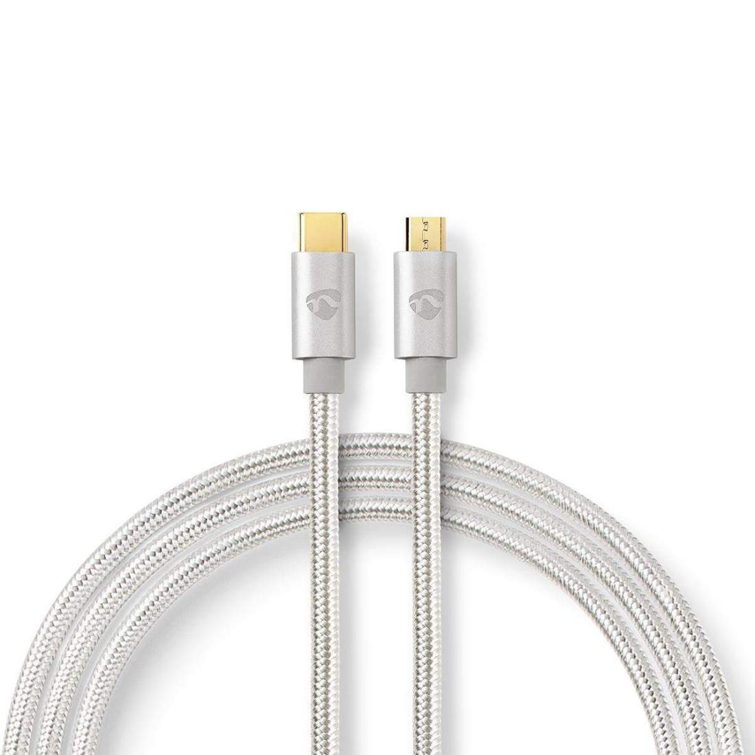 USB-kabel USB 2.0 USB-C™ Hane USB Micro-B Hane 10 W 480 Mbps Guldplaterad 3.00 m Rund Flätad / Nylon Alumini | Elektronik - Kablar & Adaptrar - Adaptrar & Signalomvandlare - USB | Pryloteket