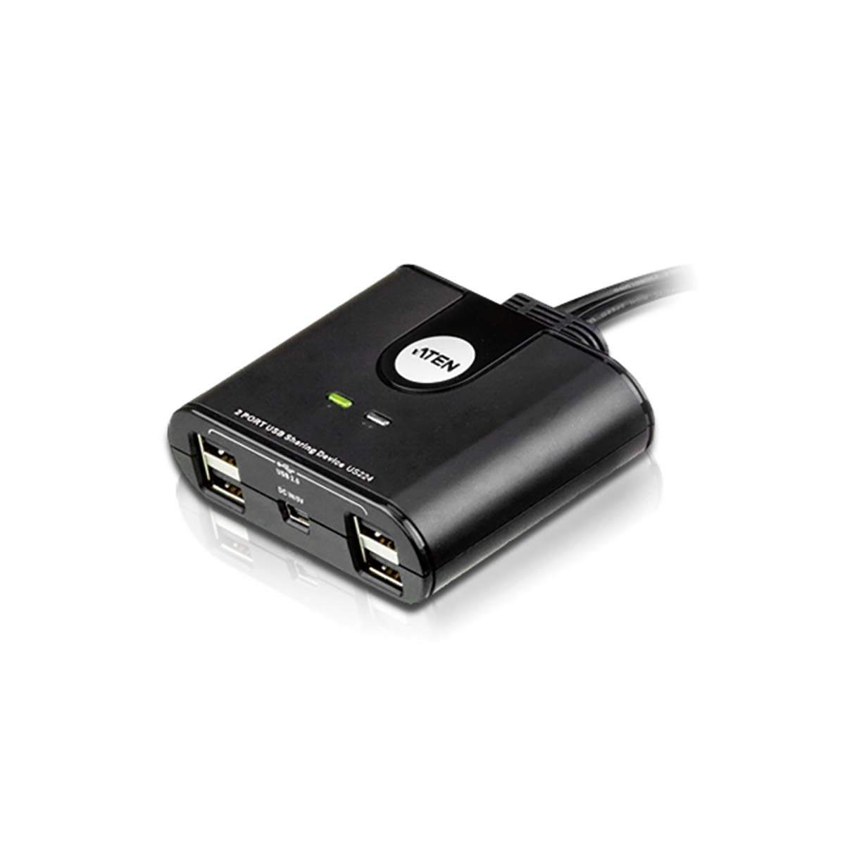 2-Port USB-Omkopplare Svart | Elektronik - Kablar & Adaptrar - Adaptrar & Signalomvandlare - USB | Pryloteket