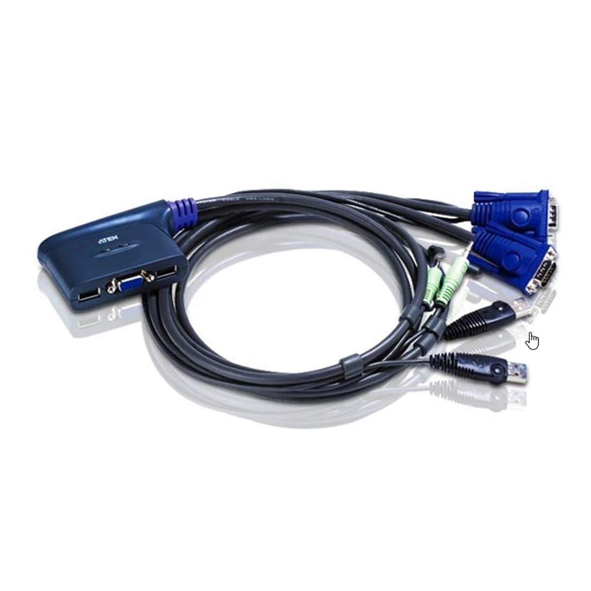2-Port KVM Switch Svart | Elektronik - Kablar & Adaptrar - Adaptrar & Signalomvandlare - USB | Pryloteket