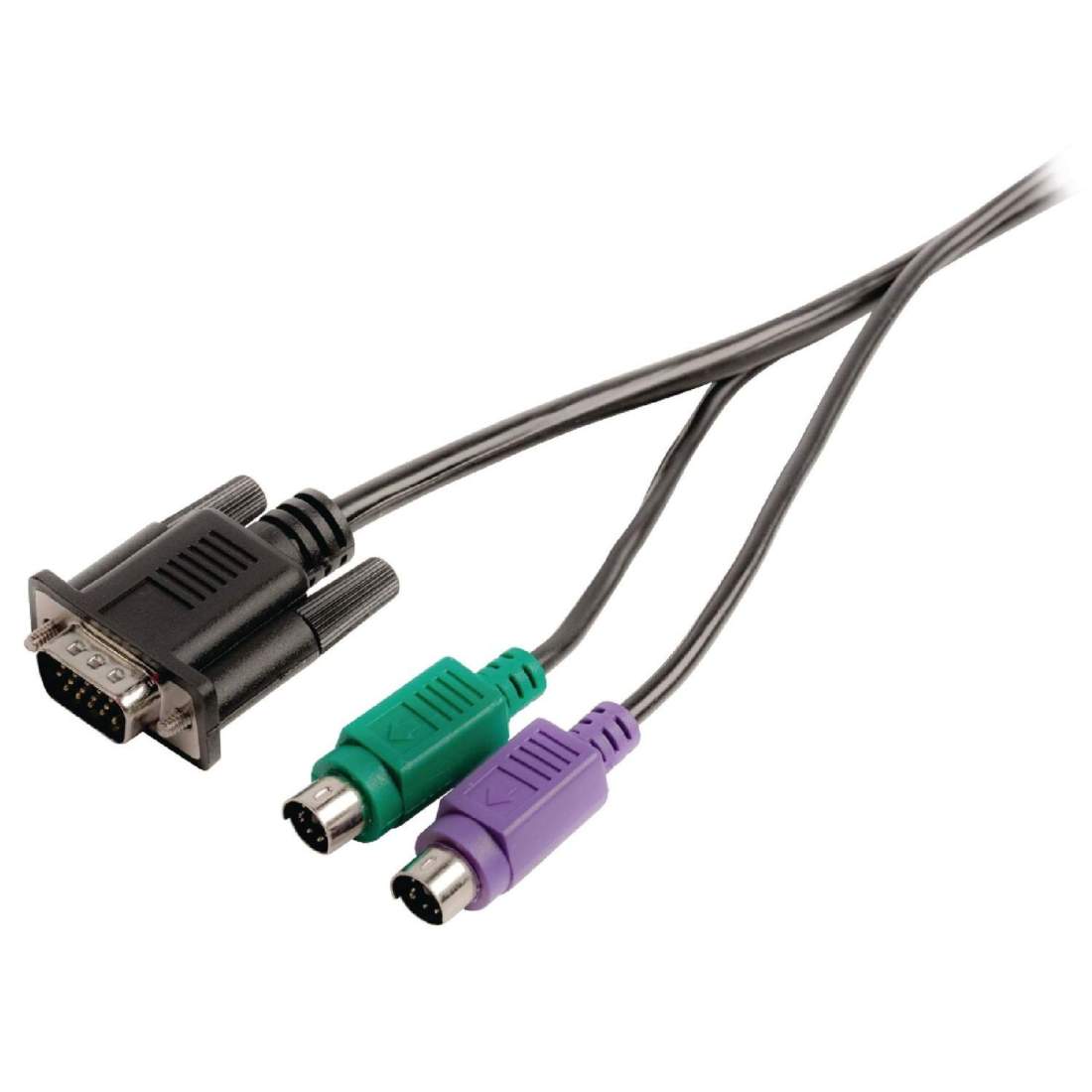 VGA-Kabel VGA, hane + 2x PS2, hane - VGA, hane + 2x PS/2, hane 2.00 m Svart | Elektronik - Kablar & Adaptrar - Switchar | Pryloteket