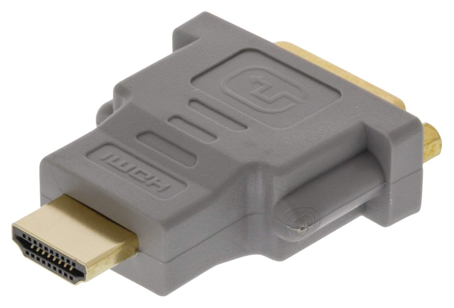High Speed Hdmi-Adapter HDMI-Stik - DVI-D 24 + 1-Pin Hun Grå