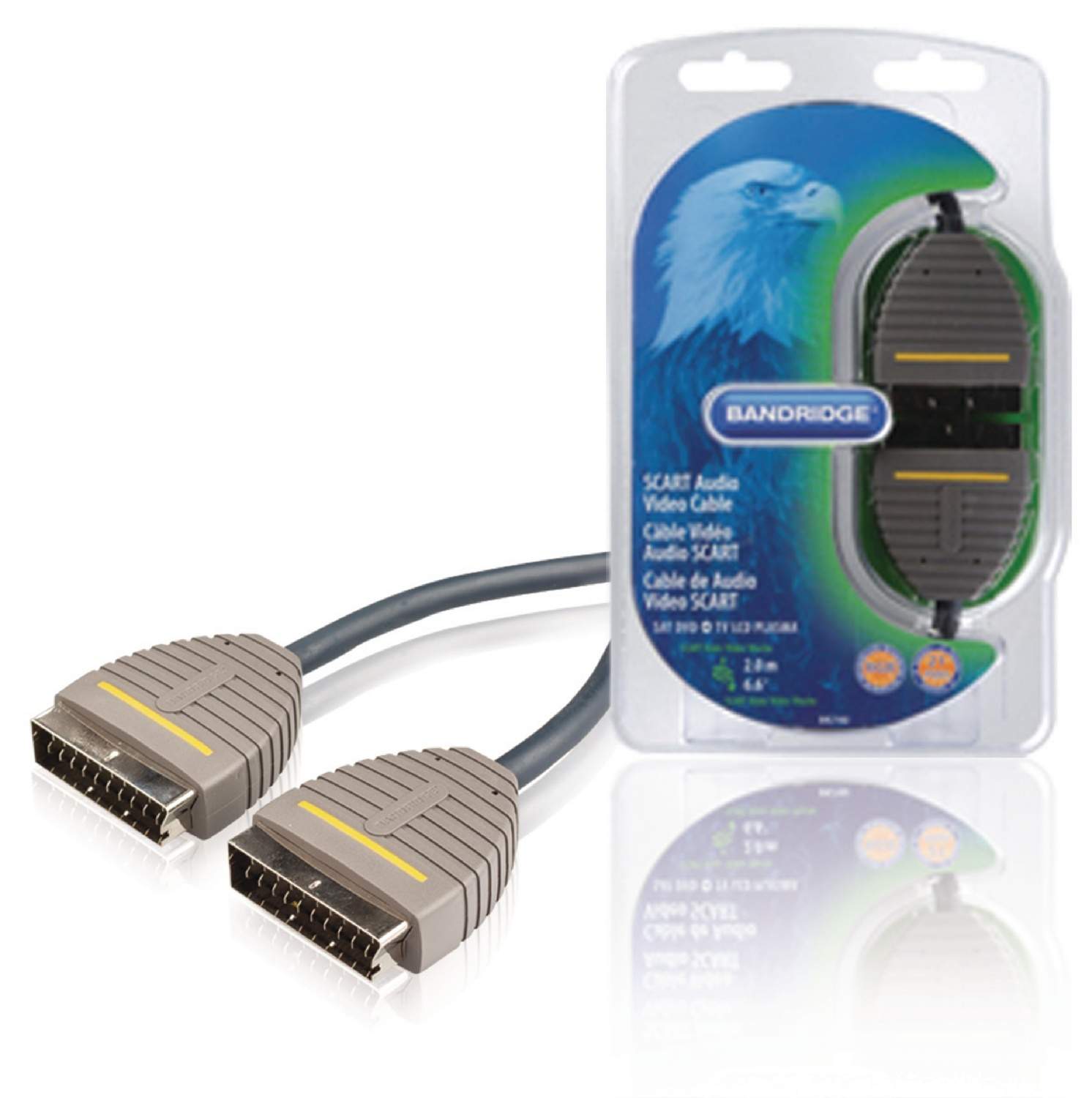 SCART-Kabel SCART hane - SCART hane 2.00 m Blå | Hem & Hobby | Pryloteket
