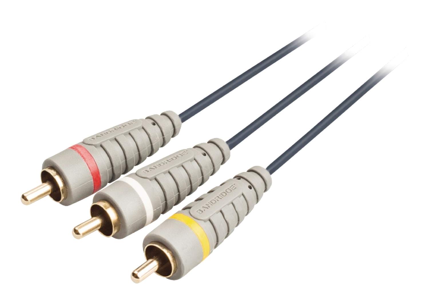 Composite Video Kabel 3x RCA Han - 3x RCA Han 10.0 m Blå