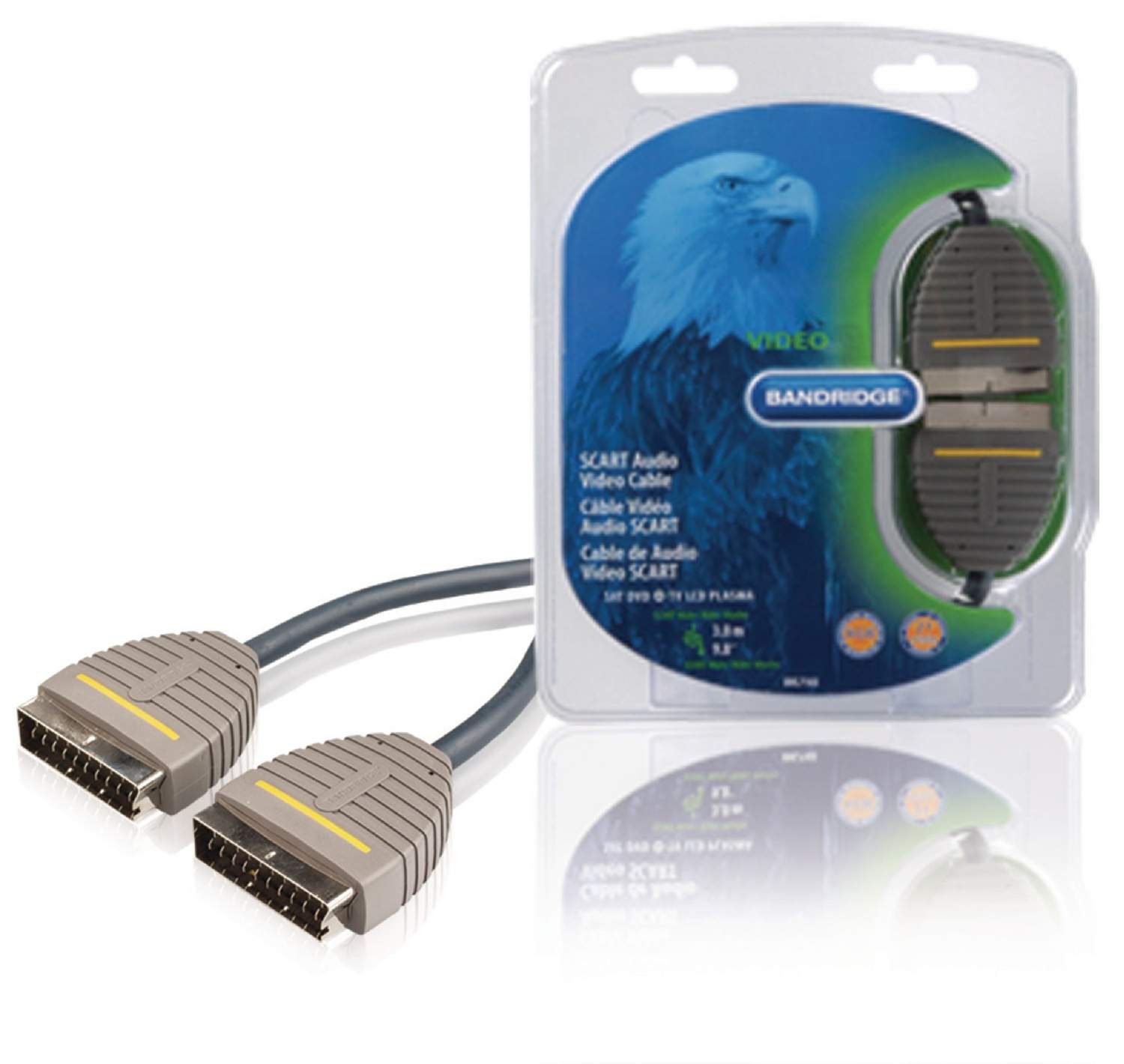 SCART-Kabel SCART hane - SCART hane 3.00 m Blå | Hem & Hobby | Pryloteket