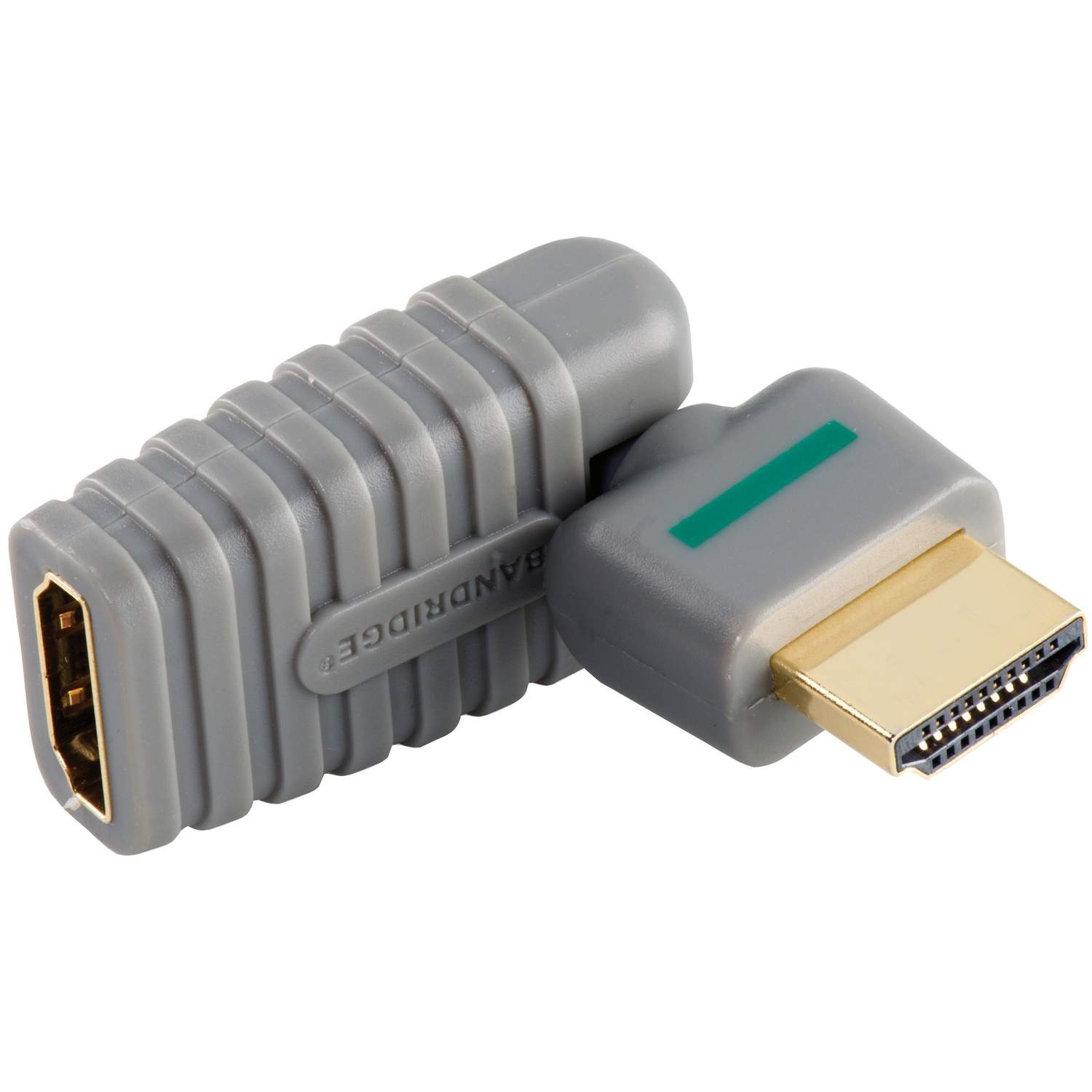 High Speed HDMI Ethernet Sovitin Käännettävä HDMI-Liitin - HDMI Naaras Harmaa