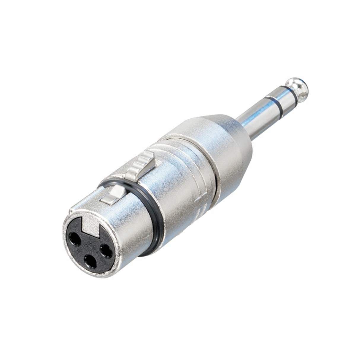 Xlr Adapter 6.35 mm Han - XLR 3-Pin Hun Sølv
