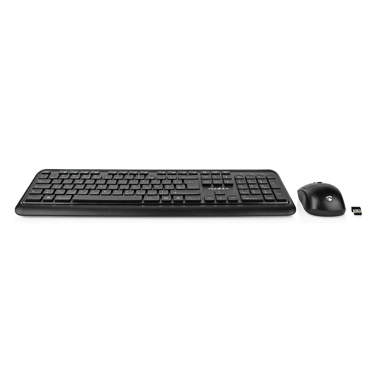Alternativ bild 1 för Nedis - keyboard and mouse set - AZERTY - French - black - Tastatur & Mus set - Fransk - Svart