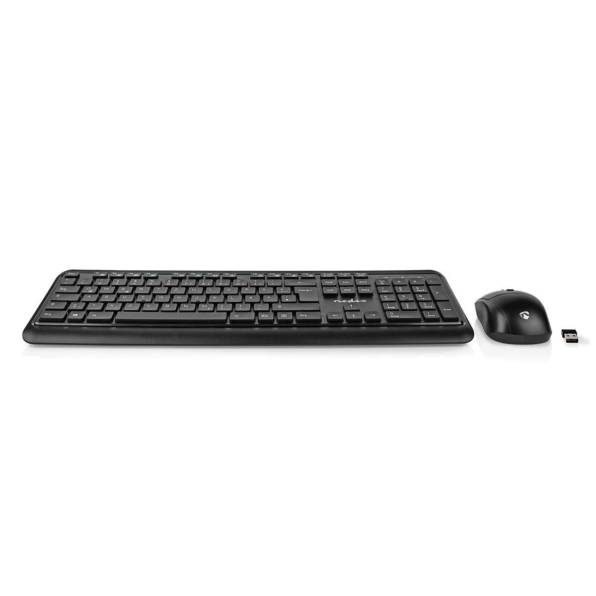 Alternativ bild 1 för Nedis - keyboard and mouse set - QWERTZ - German - black Input Device - Tastatur & Mus set - Tysk - Svart