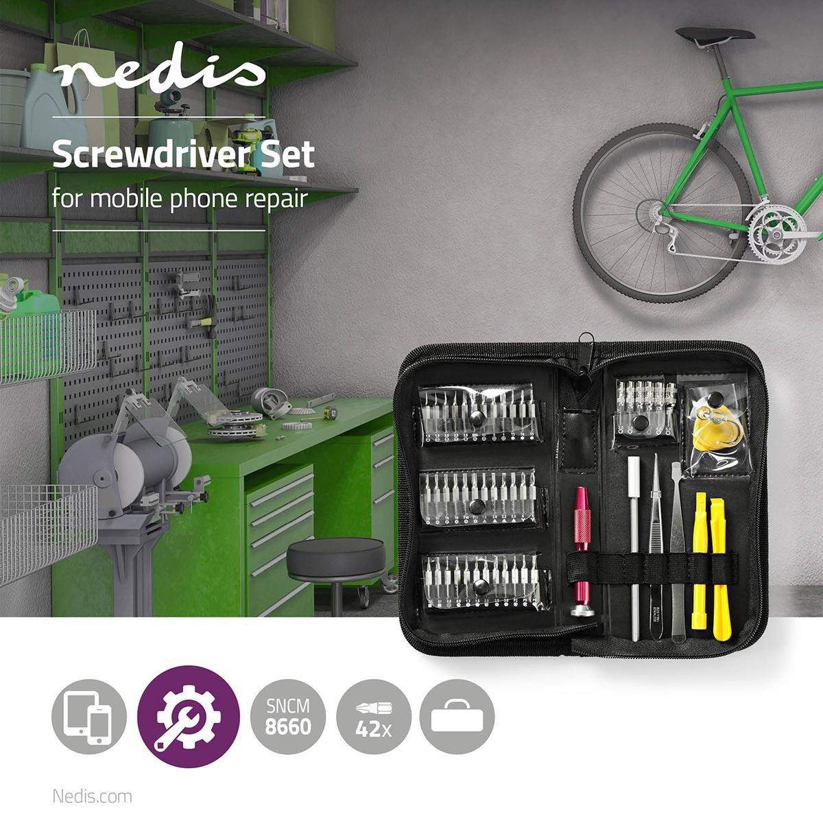 Puhelimen/tabletin korjaussarja | 51-in-1 | Älypuhelin / PC / Tabletti