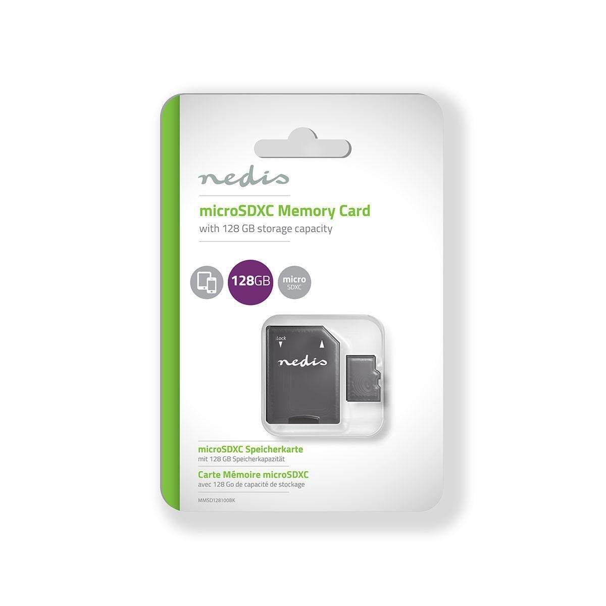 Alternativ bild 1 för Nedis - flash memory card - 128 GB - microSDXC UHS-I
