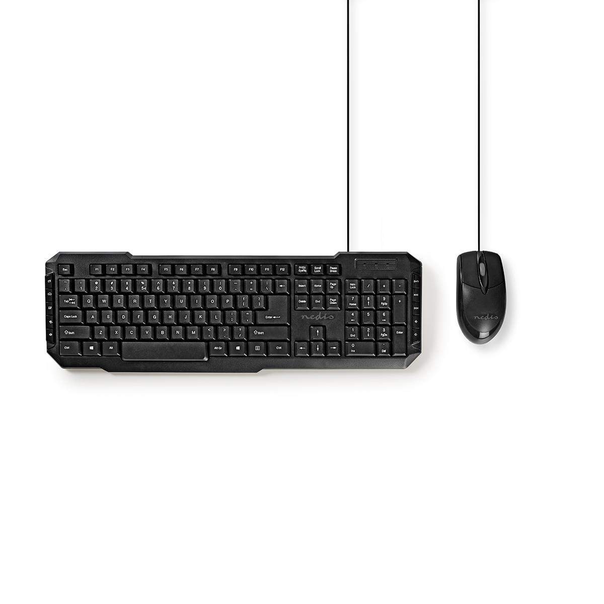 Mus og tastatur sæt | Kabel | Mus og tastatur forbindelse: USB | 800 dpi | US international | US layout