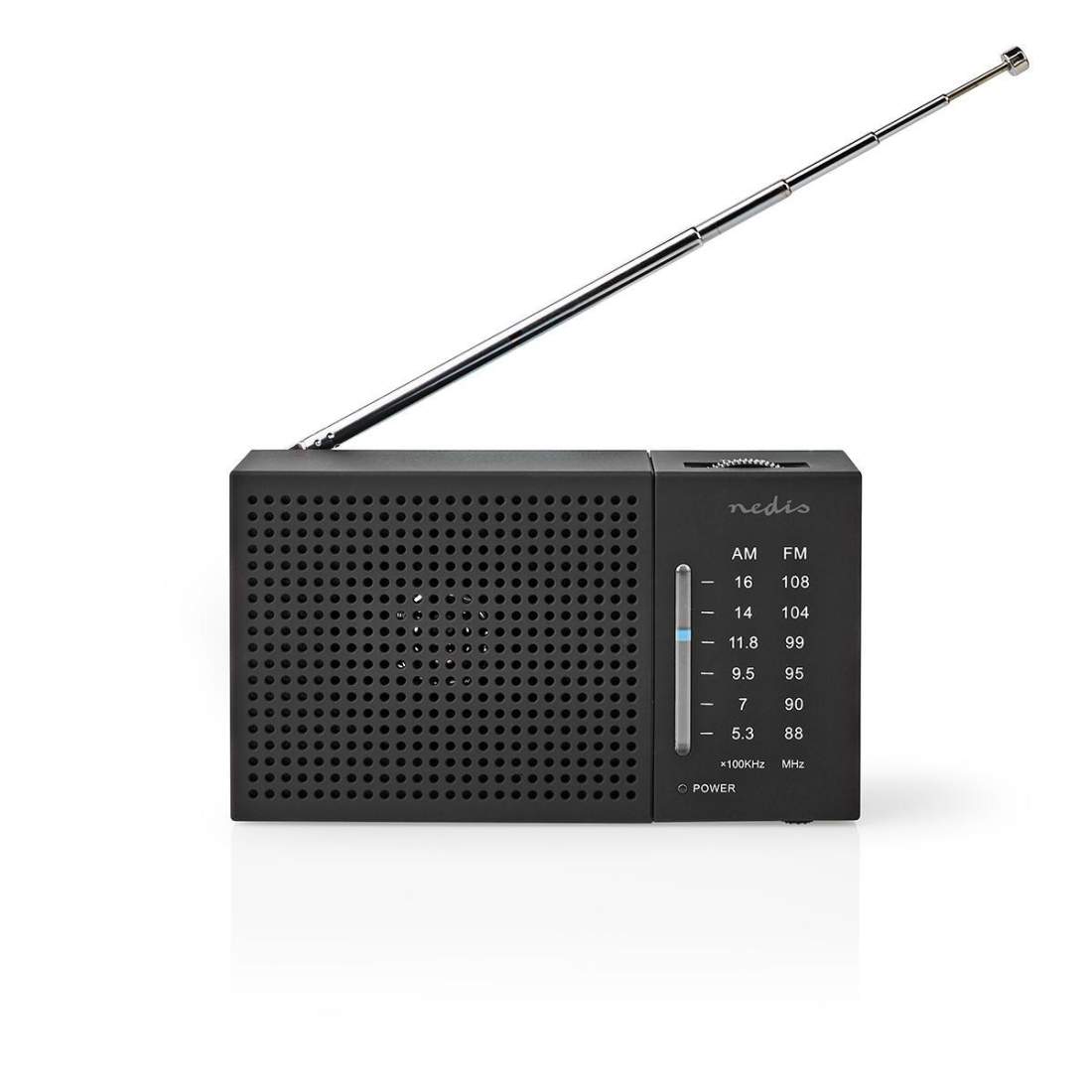 FM-radio Portabel design AM / FM Batteridriven Analog 1.5 W Svart Vit Skärm Bluetooth® Hörlursuttag Svart | Elektronik - Kablar & Adaptrar - Adaptrar & Signalomvandlare - Ljud | Pryloteket