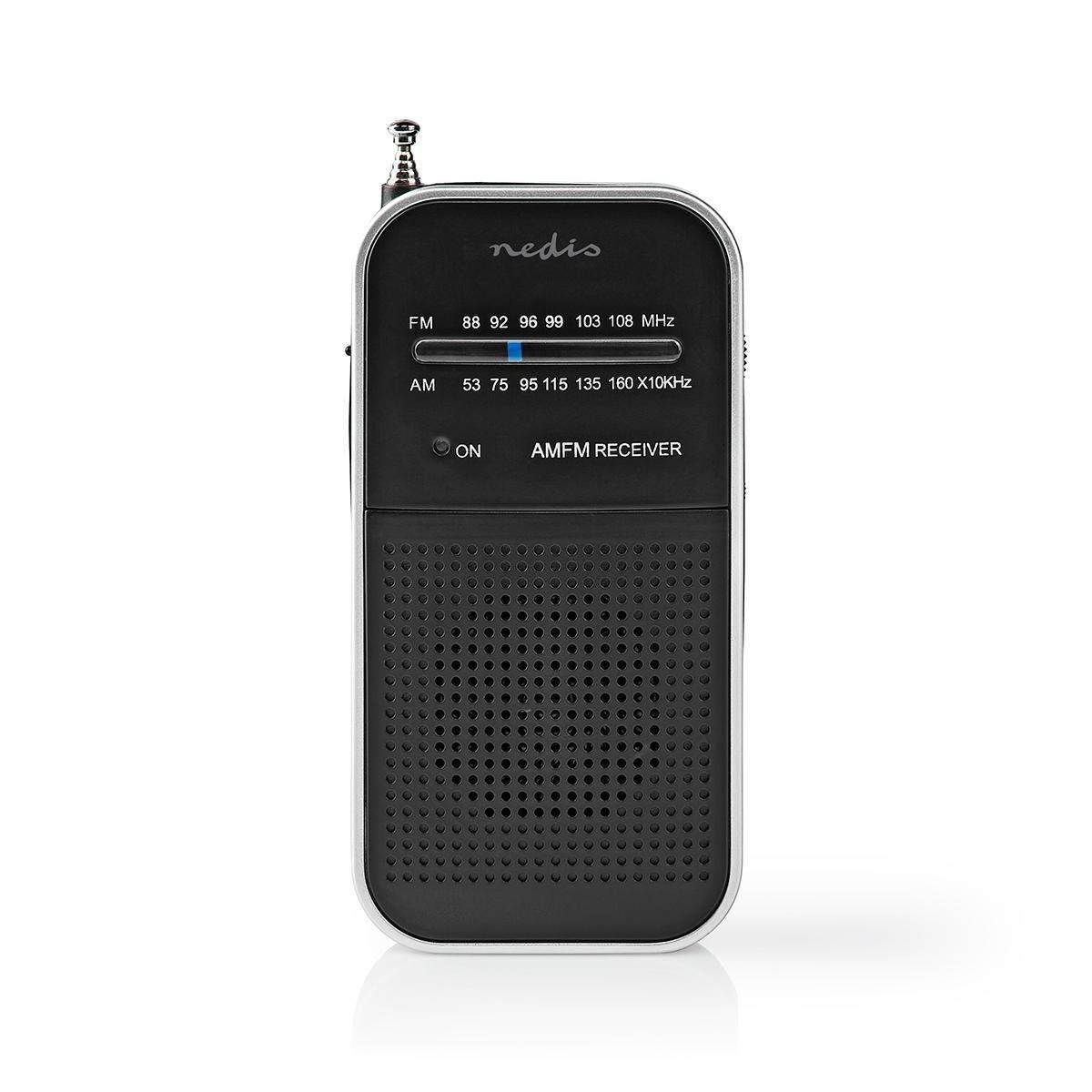 FM-radio Portabel design AM / FM Batteridriven Analog 1.5 W Svart Vit Skärm Bluetooth® Hörlursuttag Aluminium | Hem & Hobby | Pryloteket