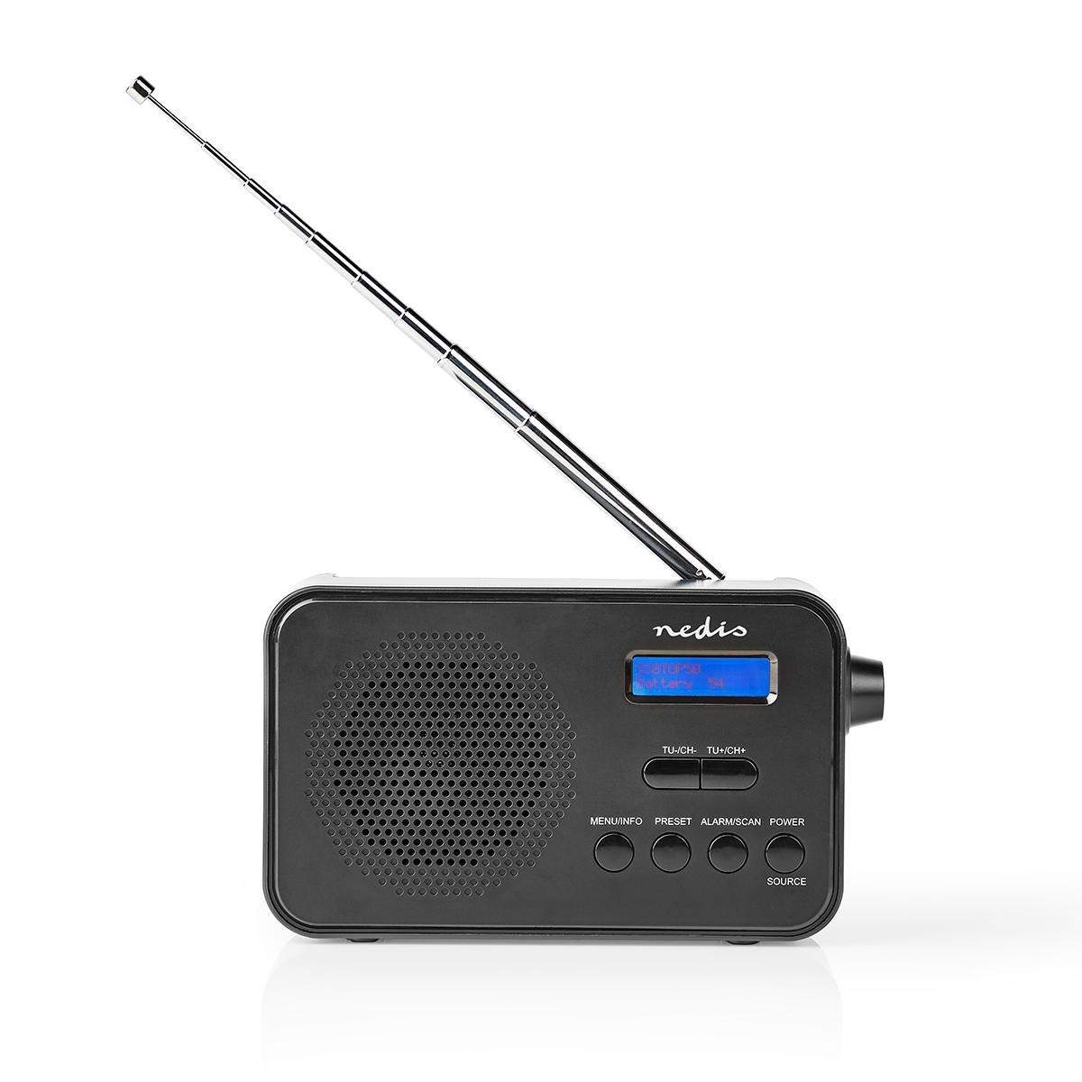 DAB+ Radio | Bærbart design | DAB+ / FM | 1.3 " | Sort blå skærm | Batteri / USB Drevet | Digital | 3.6 W | Bluetooth® | Hovedte