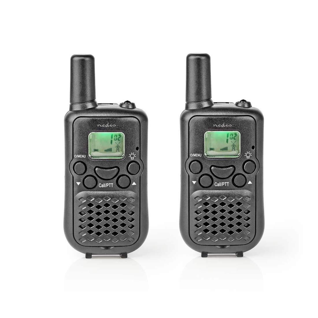Walkie-talkie Set 2 handenheter Upp till 5 km Frekvens kanaler: 8 PTT / VOX Upp till 2,5 timmar Svart | Sport & Fritid - Friluftsliv & Camping - Belysning | Pryloteket