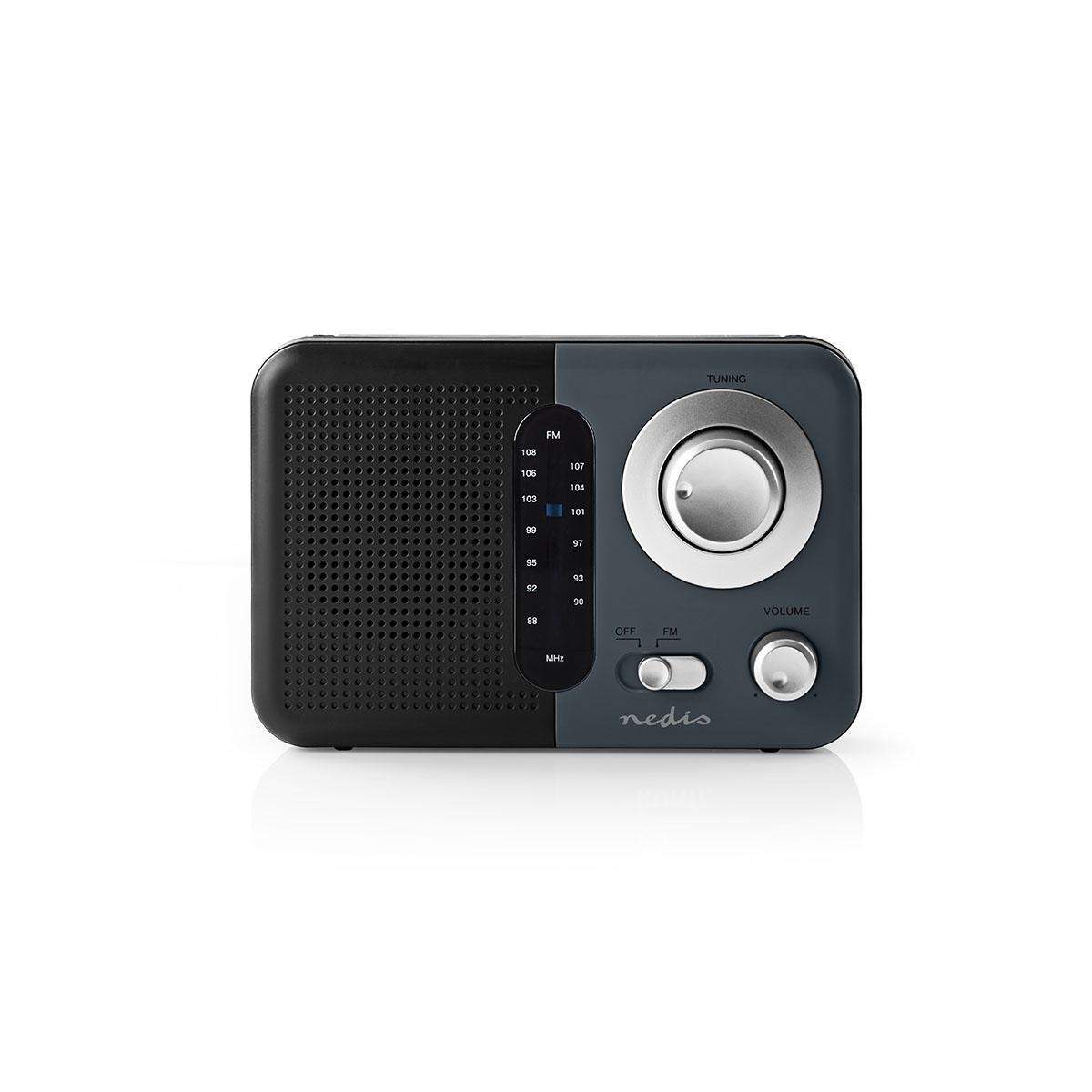 FM-radio | Bærbart design | FM | Batteri / Strømforsyning | Analog | 2.4 W | Sort hvid skærm | Bluetooth® | Hovedtelefonudgang |