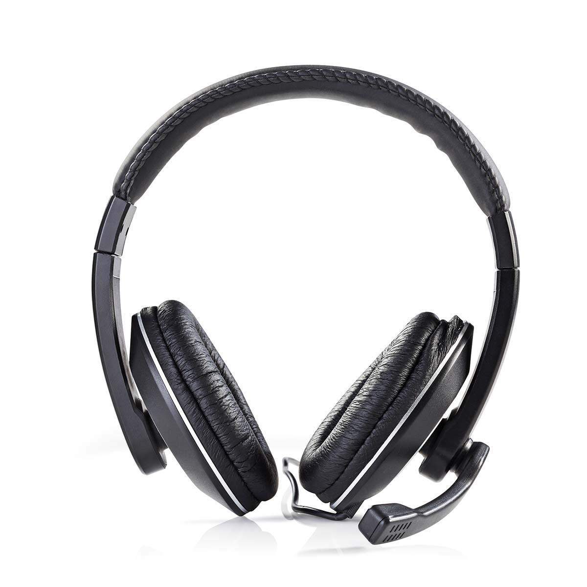 PC-headset | Over-Ear | Stereo | 2x 3.5 mm | Fold-Away Mikrofon | Sort