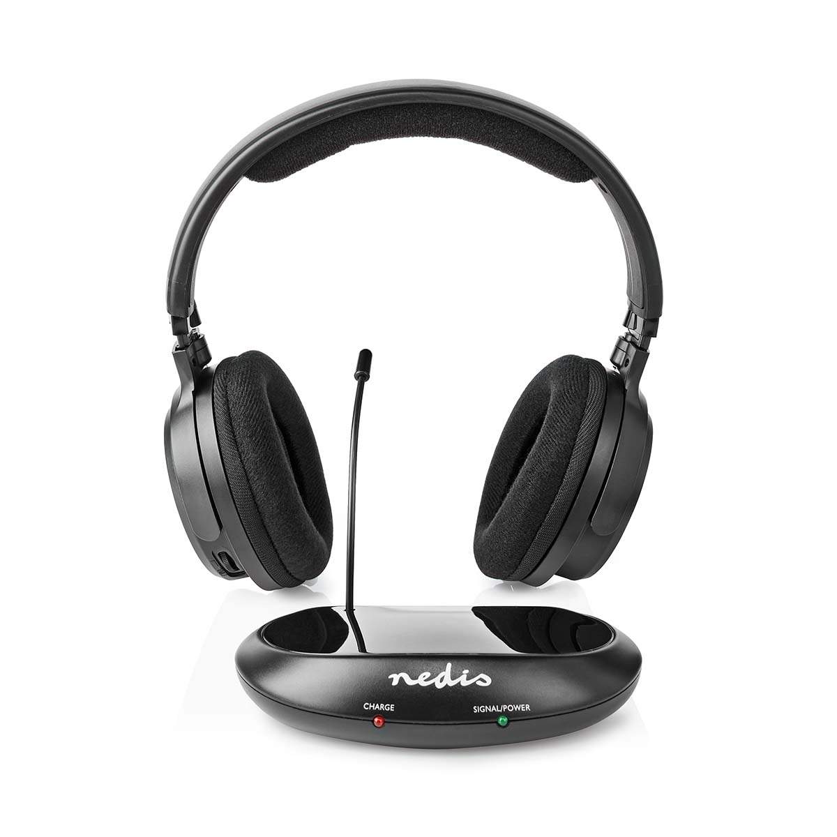 Trådløst TV hovedtelefoner | RF | On-Ear | Maksimal batteritid: 11 timer | 100 m | Digital lyd | Opladningsstation | Sort