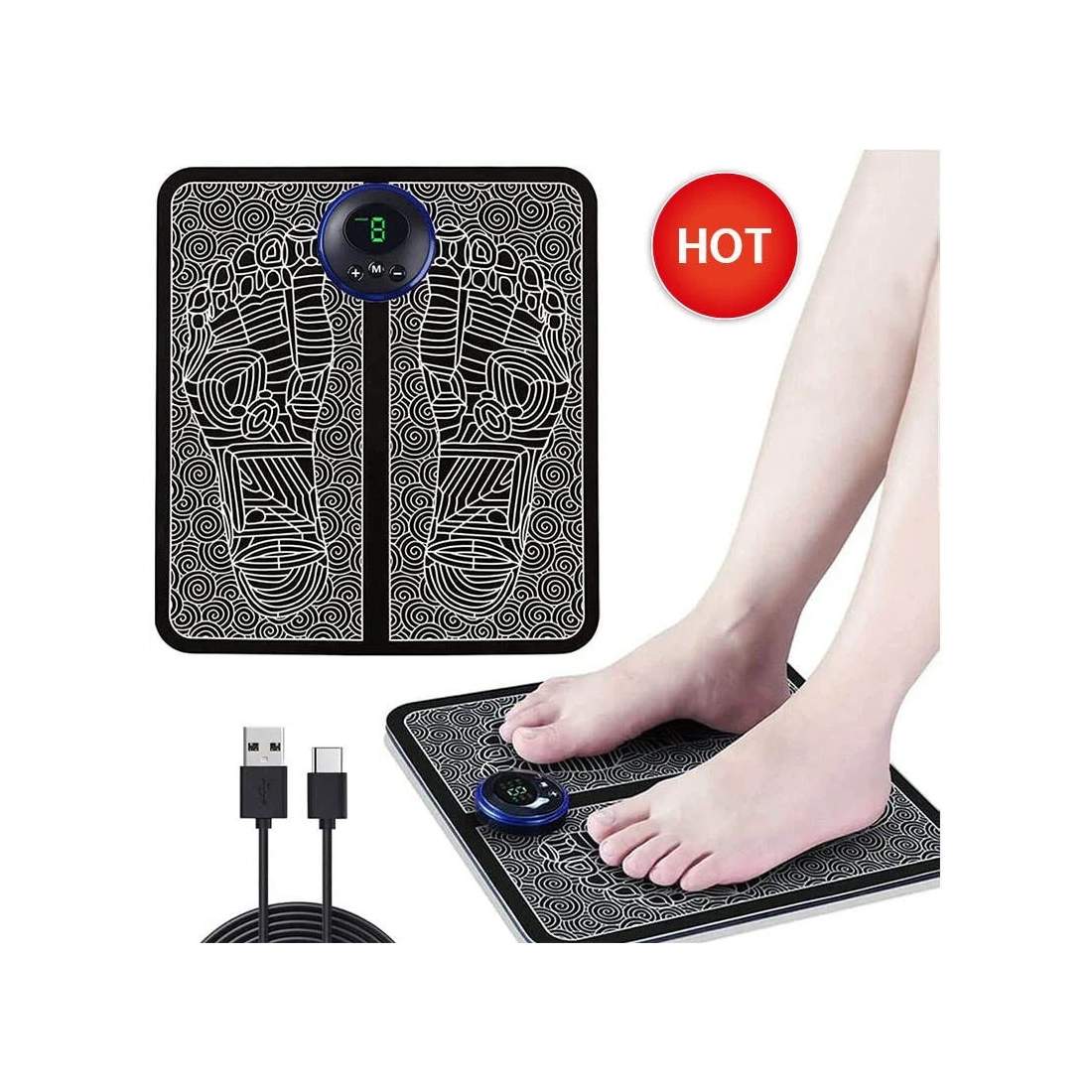 Herzberg HG-04258: EMS elektrisk automatisk fotmassagermatta | Hälsa & Skönhet - Fotvård - Fotmassage | Pryloteket