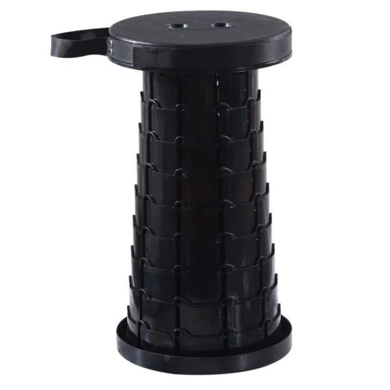 Herzberg HG-04050: Teleskopisk Justerbar Udendørs Foldestol - Sort