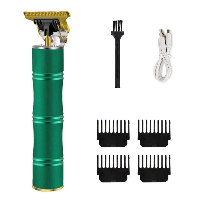 Herzberg HG-04104: Genopladelig professionel elektrisk hårklipper - bambusgrøn