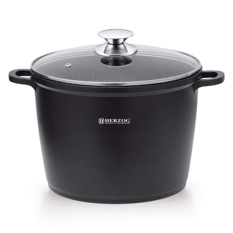 Herzog HR-SP28M: 28 cm støbt stenbelagt dyb gryde