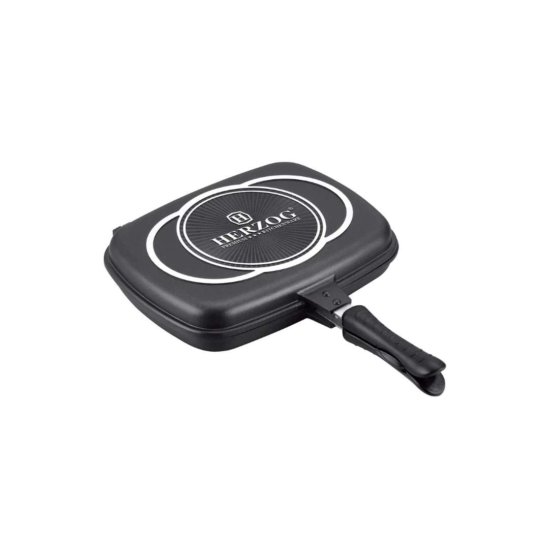 Herzog HR-DP28M: 28 cm pressgjutningsdubbel stekpanna | Hem & Hobby - Hem & Hushåll - Kök - Köksredskap - Kokkärl | Pryloteket