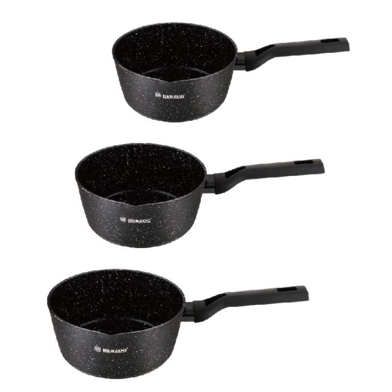 Herzog HR-2619: 3 stykker mælk/sauce grydesæt med hældetud