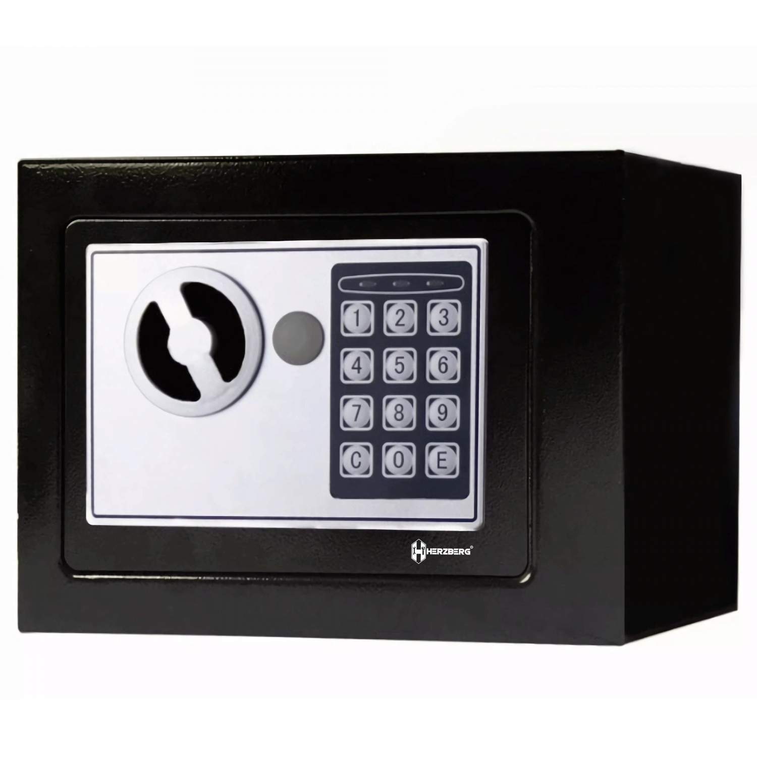 Herzberg HG-03848: Elektronisk digital sikkerhedsboks i stål - 17x23x17 cm