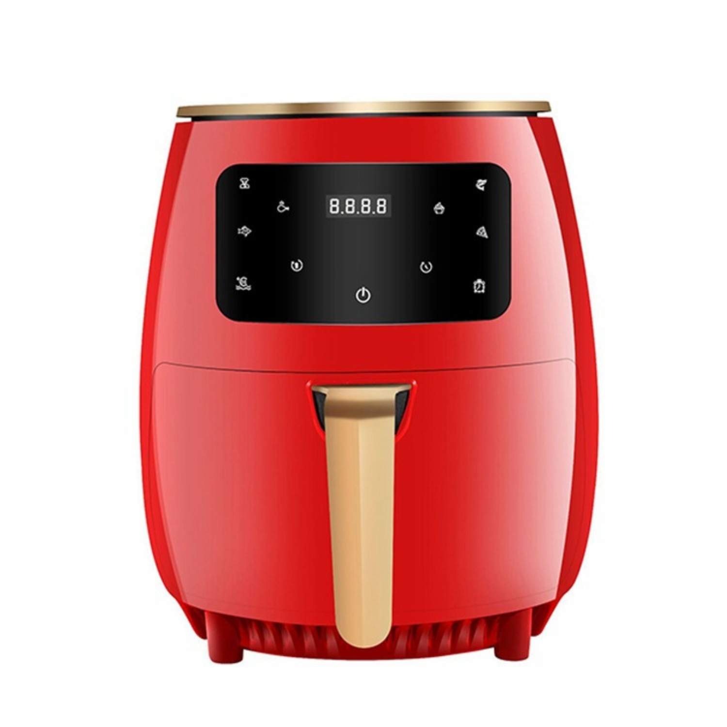 Cheffinger CF-AFRY4.5: 1400W Digital LED Air Fryer - 4,5 liter rød