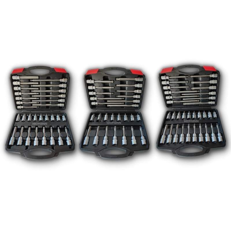 Widmann 88-Piece 1/2? Bit-sokkelsæt: Spline, intern sekskant, T-Star