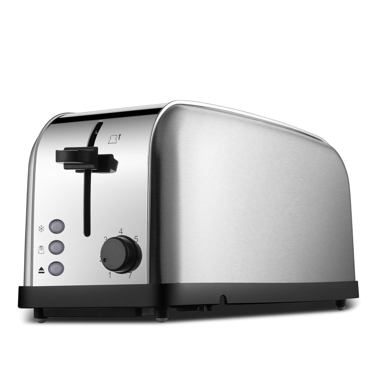 Daewoo SYM-1311: Brødrister i rustfrit stål - 2 skuffer, 4 skiver