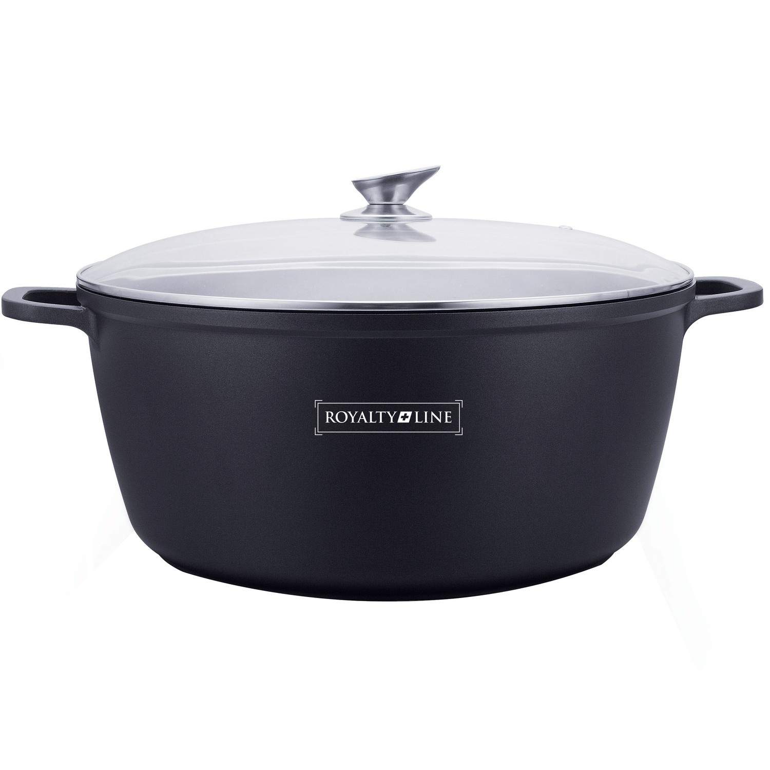 Royalty Line RL-BS40M: Støbt gryde med glaslåg - 40 cm