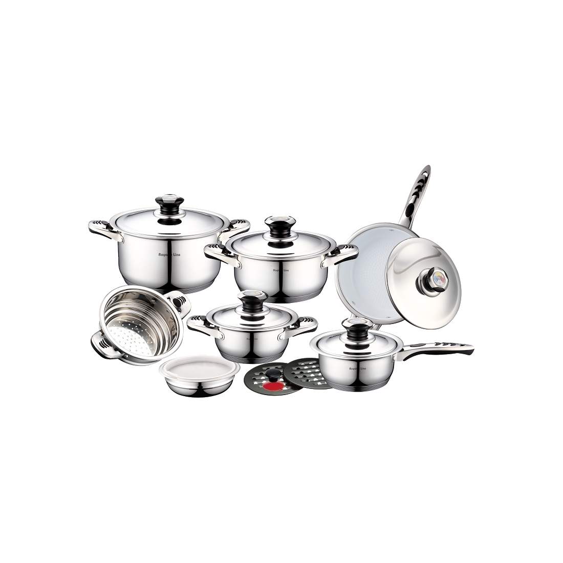 Royalty Line RL-16B Inox Köksredskap Set 16st? | Hem & Hobby - Hem & Hushåll - Kök - Köksredskap - Kokkärl | Pryloteket