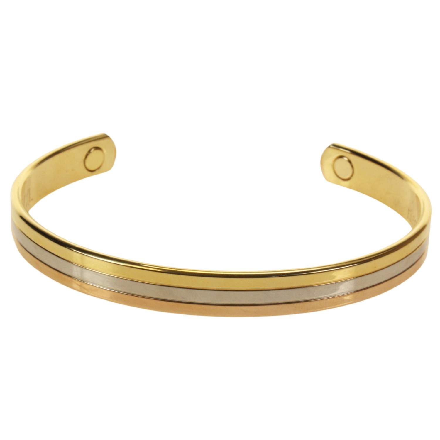 Wellys GD-027510:Magnetiskt trefärgat armband - klassiskt | Mode & Accessoarer - Smycken, Smyckesset & Tillbehör - Armband | Pryloteket