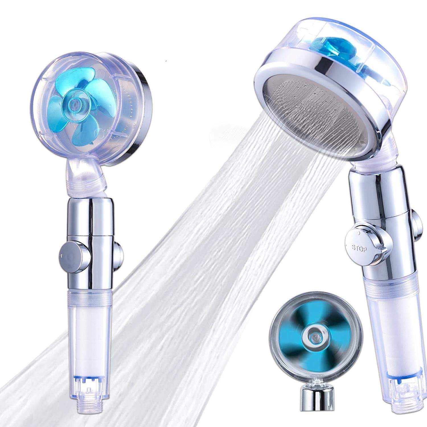 Herzberg Turbo Charger brusehoved blå