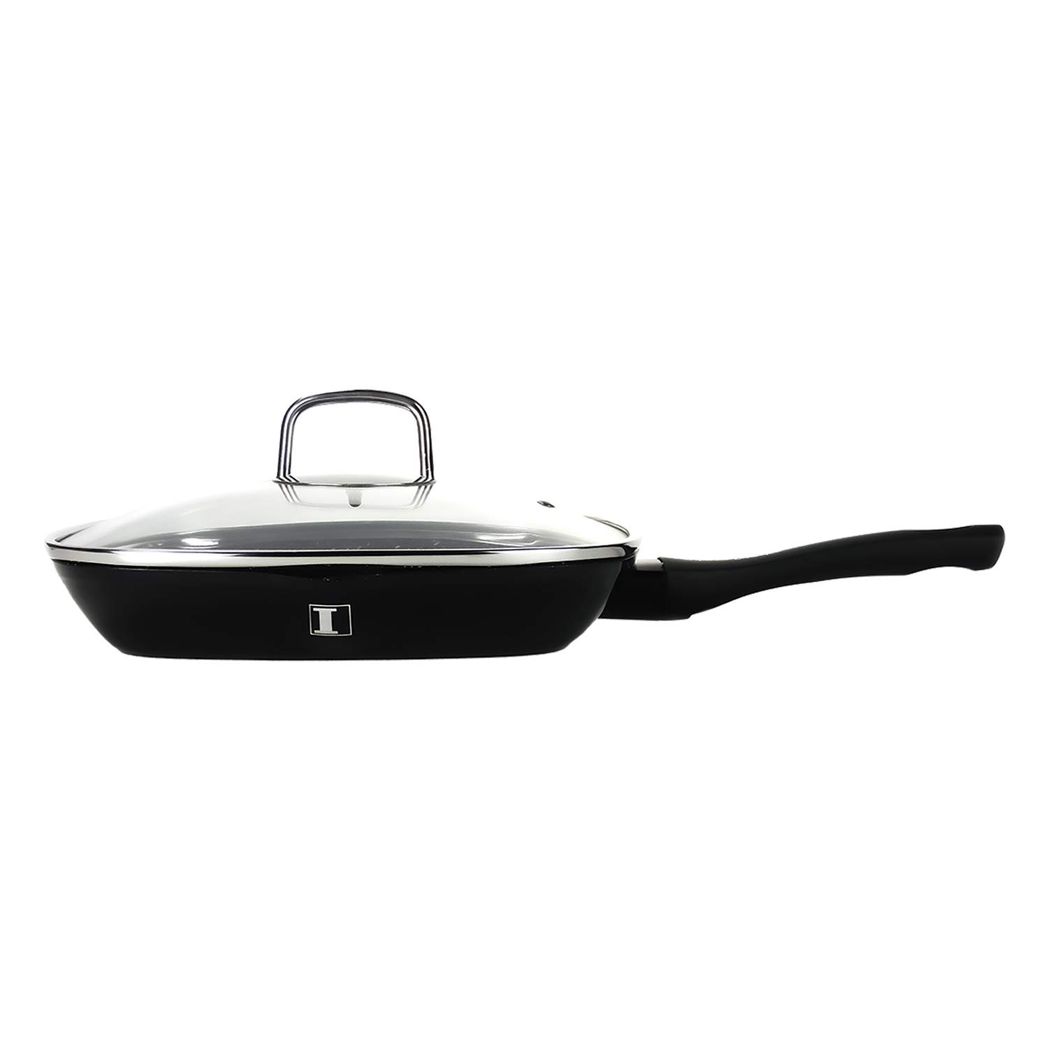 Imperial Collection 28 cm grillpande med marmorbelægning Sort