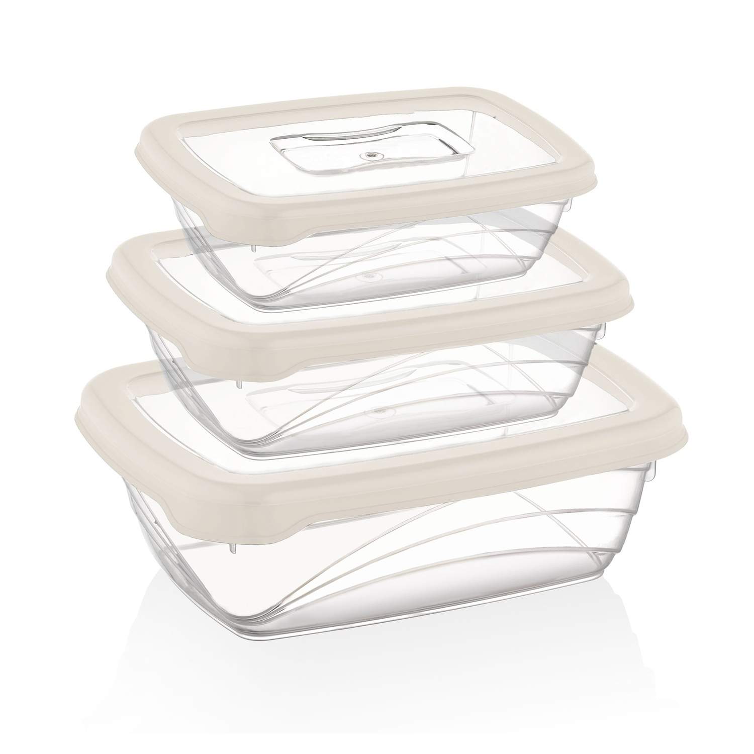 Herzberg Bio Saver-æskesæt med 3 dele, elfenben