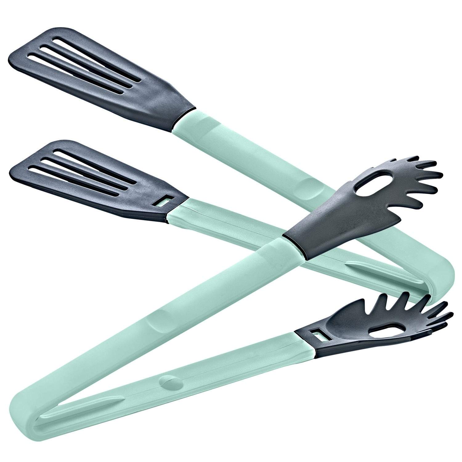 Herzberg HG-2N1CK4BLU: Madlavning 2-i-1 blå nylon opvasketang