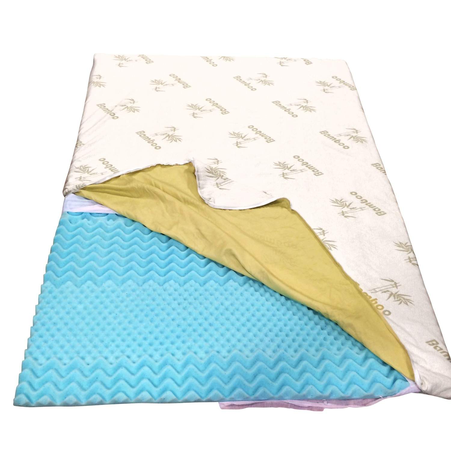 Royalty Comfort SLT-90190: Ergonomisk bambus Memory FoamMadras Topper 90x190