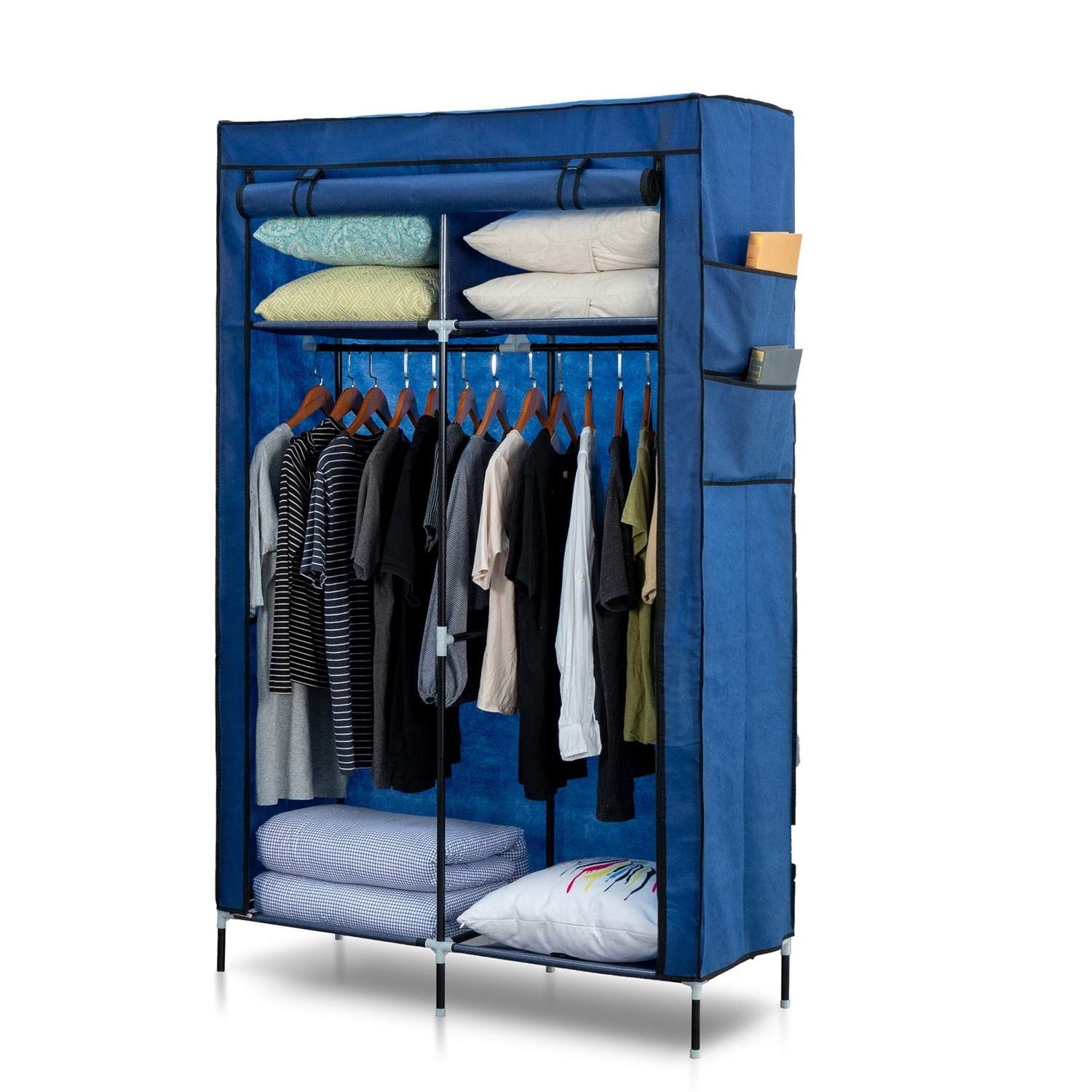 Herzberg HG-8012: Opbevaringsgarderobe blå