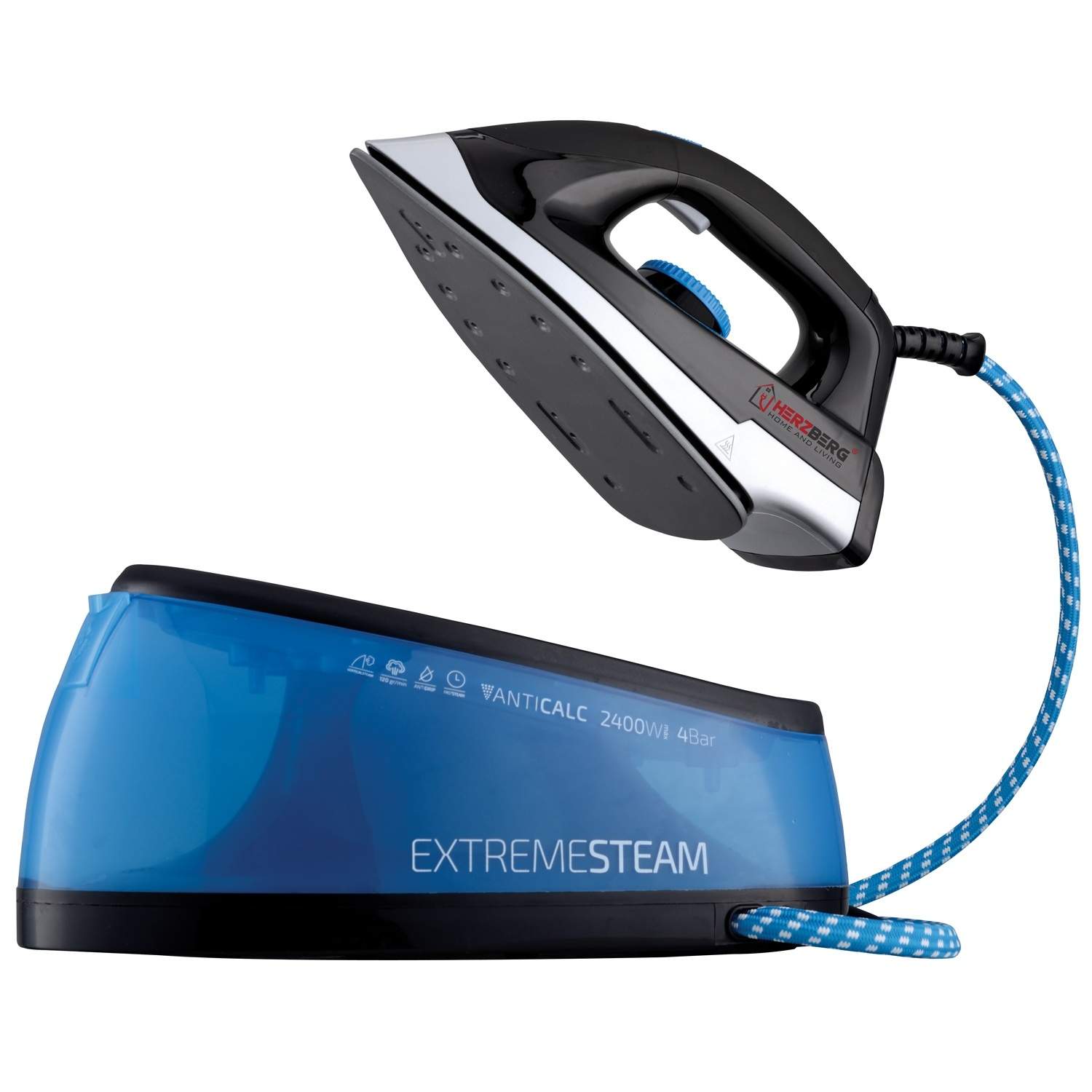 Herzberg HG-8039: 2200W strygejern med dampstation