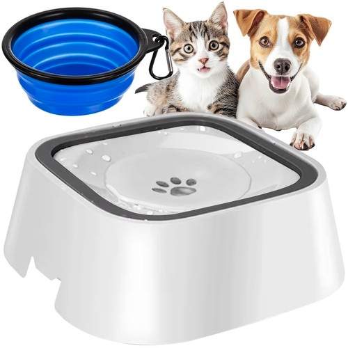Vandfontæne til Hunde og Katte 1,5L Splash-Free Design med Gave
